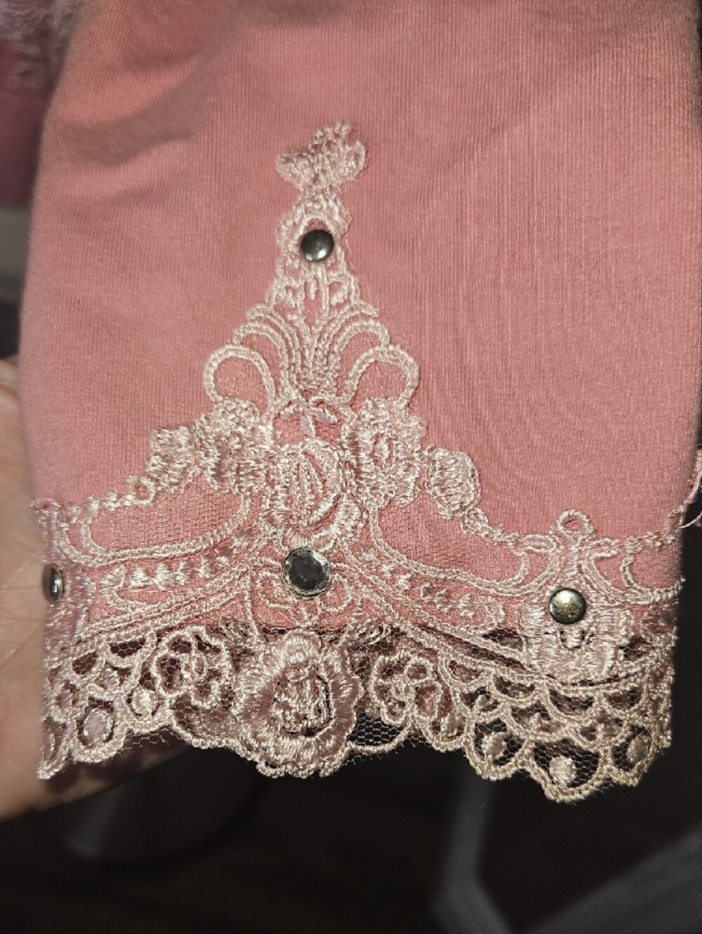 Vertigo Paris Pink Lace-Trim Hooded Zip Jacket Large - Picture 5 of 9